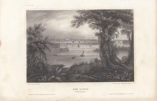 San Louis (Mississippi). aus Meyers Universum, Stahlstich. Kunstgrafik, 1850