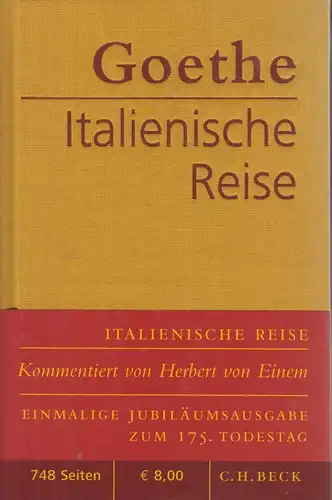 Buch: Italienische Reise, Goethe, Johann Wolfgang. 2002, Verlag C. H. Beck