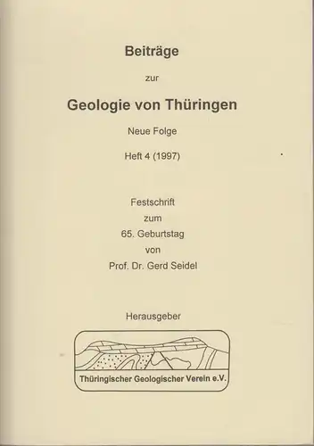 Buch: Beiträge zur Geologie von Thüringen. Neue Folge Heft 4. 1997