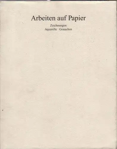 Buch: Arbeiten auf Papier, 1995, Hochschule für Bildende Künste Dresden