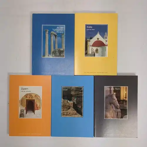 5x Die bibliophilen Taschenbücher: Türkische Riviera, Kreta, Rom, Zypern, Israel