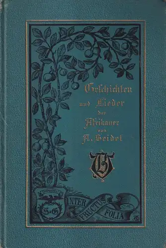 Buch: Geschichten und Lieder der Afrikaner. U. Seidel, ca. 1896, Bücherfreunde