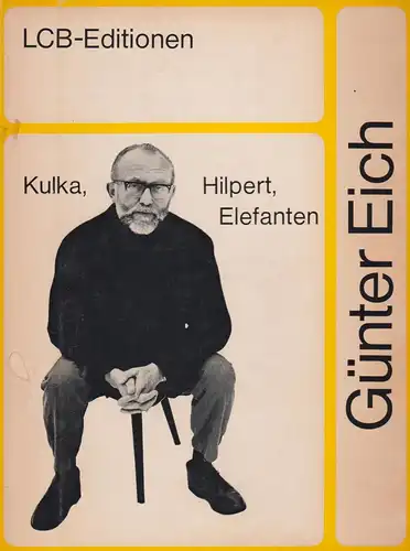 Buch: Kulka, Hilpert, Elefanten, Eich, Günter, 1968, Literarisches Colloquium