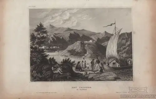 Bey Palanka in Syrmien. aus Meyers Universum, Stahlstich. Kunstgrafik, ca. 1850