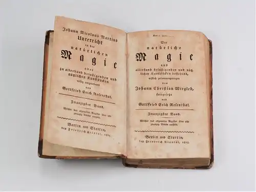 Buch: Die natürliche Magie. Band 20. Register, Wiegleb. 1805, gebraucht, gut