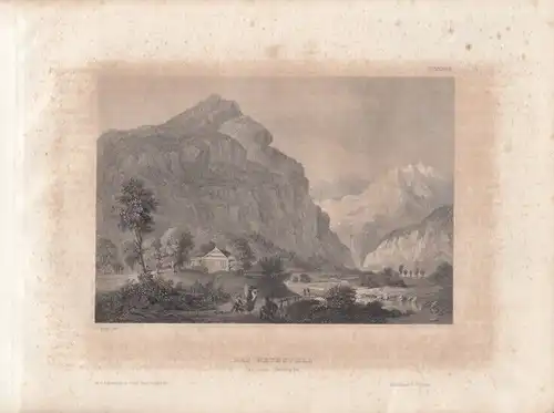 Das Reussthal in der Schweiz. aus Meyers Universum, Stahlstich. Kunstgraf 265209