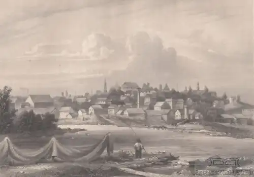 Richmond in Virginia. aus Meyers Universum, Stahlstich. Kunstgrafik, 1850