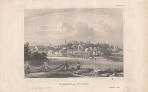 Richmond in Virginia. aus Meyers Universum, Stahlstich. Kunstgrafik, 1850