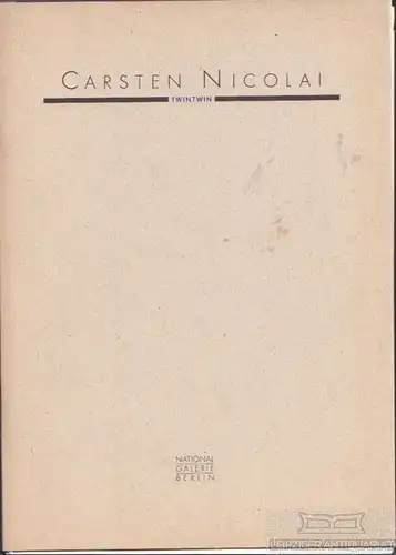 Buch: TwinTwin, Nicolai, Carsten. 1994, ohne Verlag, gebraucht, mittelmäßig