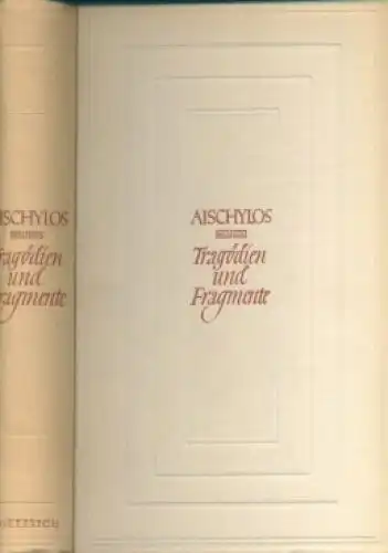 Sammlung Dieterich 17, Tragödien und Fragmente, Aischylos, gebraucht, gut