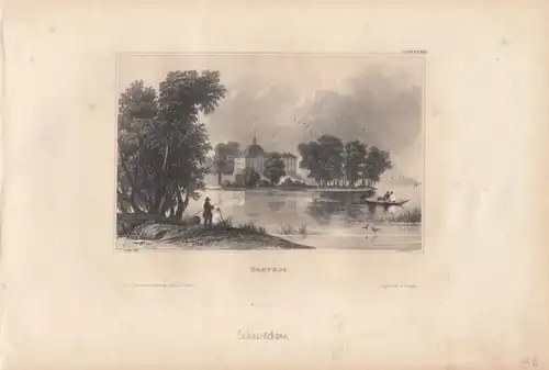 Örbyhus. aus Meyers Universum, Stahlstich. Kunstgrafik, 1850, gebraucht,  265931