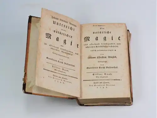 Buch: Die natürliche Magie. Band 11, Wiegleb, Johann Christian / Rosenthal, G. E