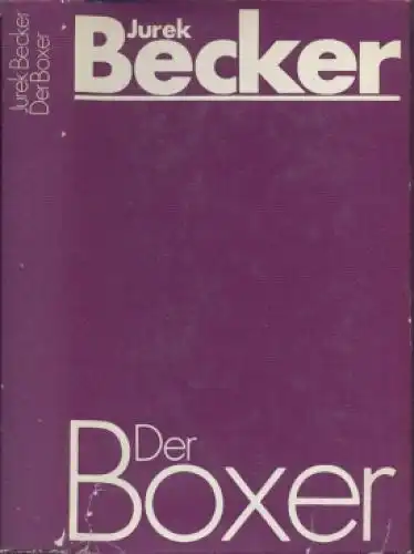 Buch: Der Boxer, Becker, Jurek. 1978, Hinstorff Verlag, gebraucht, gut
