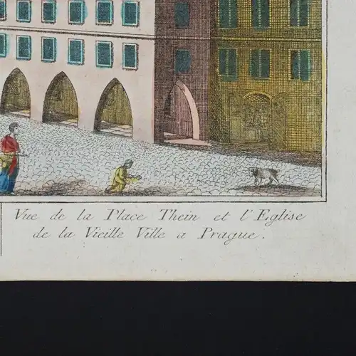 Kupferstich: Ansicht des Altstädter Thein, Prag. Carmine, Joseph, ca. 1780