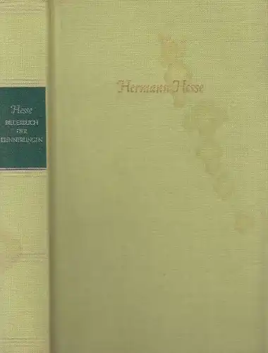 Buch: Bilderbuch der Erinnerungen, Hesse, Hermann. 1986, Aufbau Verlag