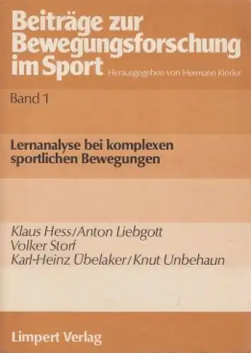 Buch: Lernanalysen bei komplexen sportlichen Bewegungen, Hess. 1982
