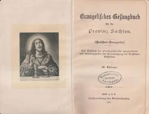 Buch: Evangelisches Gesangbuch für die Provinz Sachsen. 1911, mit Metallschließe