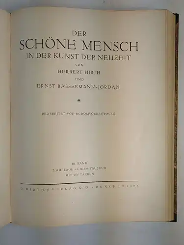 Buch: Der Stil in den bildenden Künsten aller Zeiten, 3 in 2 Bänden, 1922, Hirth