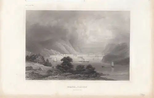 West-Point (Hudson). aus Meyers Universum, Stahlstich. Kunstgrafik, 1850