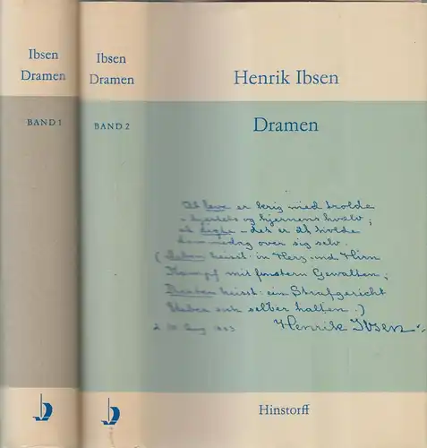 Buch: Dramen, 2 Bände. Ibsen, Henrik, 1965, Hinstorff Verlag, gebraucht, gut