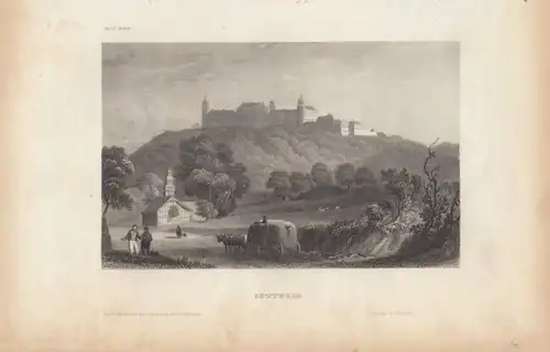 Gottweih. aus Meyers Universum, Stahlstich. Kunstgrafik, 1850, gebraucht, gut