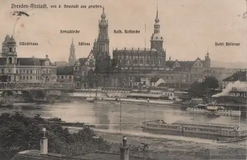 AK Dresden-Altstadt. ca. 1908, Postkarte. Ca. 1908, gebraucht, gut