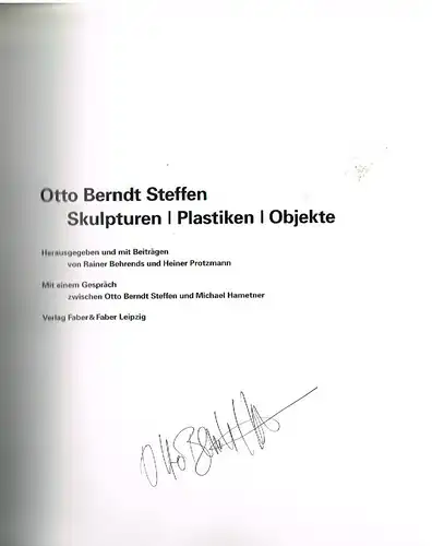 Buch: Otto Berndt Steffen. Skulpturen. Plastiken. Objekte, Steffen, Otto Berndt