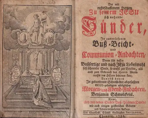 Buch: ... Buß-, Beicht- und Communion-Andachten. Benjamin Schmolcken, 1786