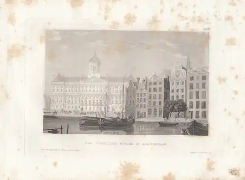 Das königliche Schloss in Amsterdam. aus Meyers Universum, Stahlstich. 1850