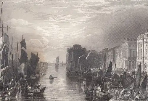 Havre. aus Meyers Universum, Stahlstich. Kunstgrafik, 1850, gebraucht, gu 265665