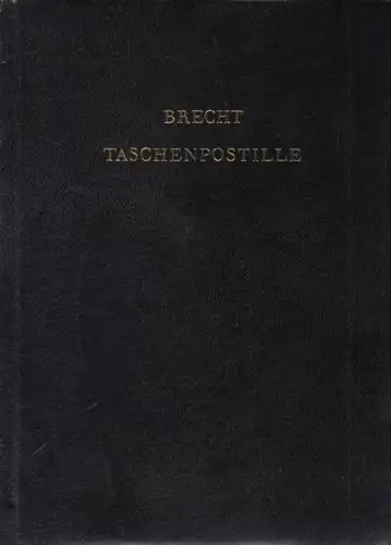 Buch: Taschenpostille, Brecht, Bertolt. 1978, Aufbau-Verlag, gebraucht, gut