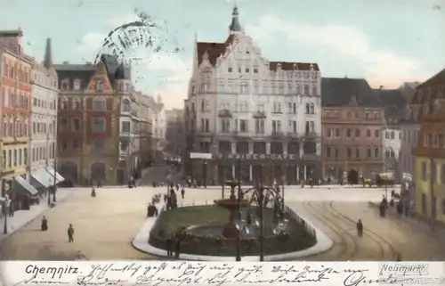 AK Chemnitz. Neumarkt. ca. 1905, Postkarte. Ca. 1905, Verlag Ottmar Zieher