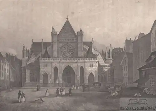 Kirche St. Germain D Auxerre in Paris. aus Meyers Universum, Stahlstich. 1850