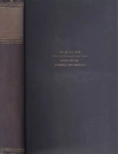 Buch: Schillers Werke. Nationalausgabe. Neunter Band, Wiese, Benno von u.a. 1948