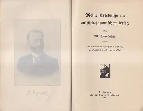 Buch: Meine Erlebnisse im russisch-japanischen Krieg, Weressajew, W. 1908