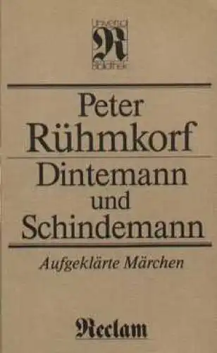 Buch: Dintemann und Schindemann, Rühmkorf, Peter. Reclams Universal-Bibliothek