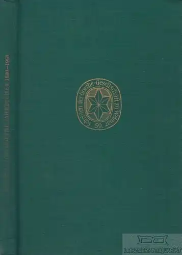 Buch: Register der Goethe-Jahrbücher 1880-1968, Kratzsch, Konrad. 1970