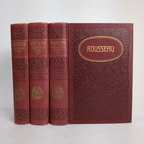 Buch: Rousseau - Ausgewählte Werke in sechs Bänden, Cotta, 6 Teile in 3 Bänden