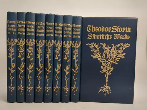 Buch: Theodor Storm - Sämtliche Werke, 8 Bände, 1917, Verlag Georg Westermann