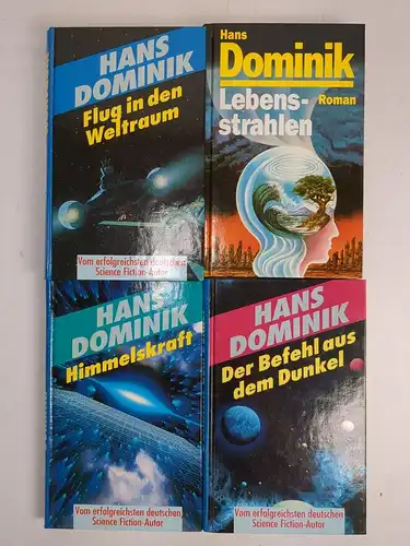 4 Bücher: Hans Dominik - Science-fiction-Romane, Himmelskraft, Lebensstrahlen ..