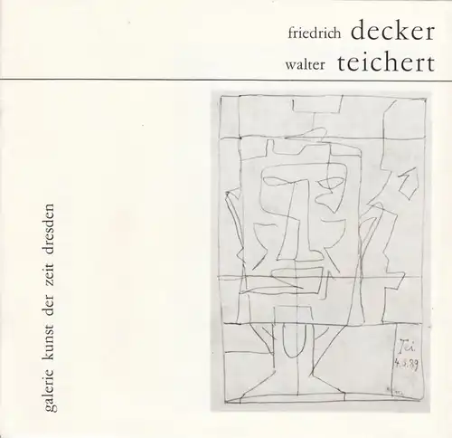 Buch: Friedrich Decker. Walter Teichert, Ziller, Gunter. 1989, gebraucht, gut