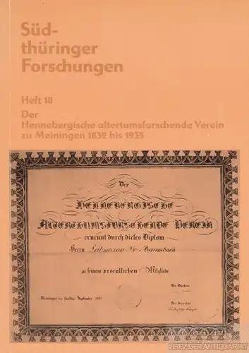 Buch: Südthüringer Forschungen, Marwinski, Konrad. 1983, Staatliche Museen