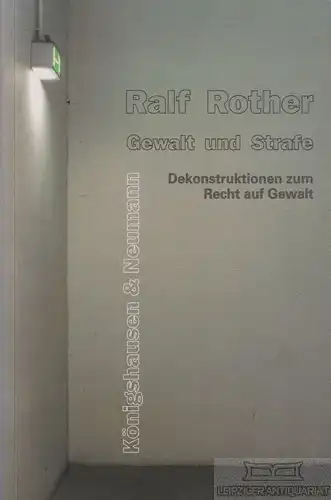 Buch: Gewalt und Strafe, Rother, Ralf. 2007, Königshausen & Neumann