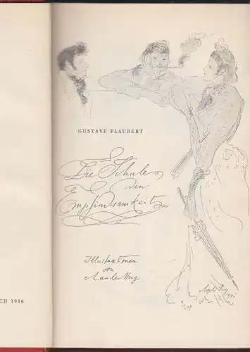 Buch: Die Schule der Empfindsamkeit, Flaubert, Gustave, Gildebibliothek, 1946,