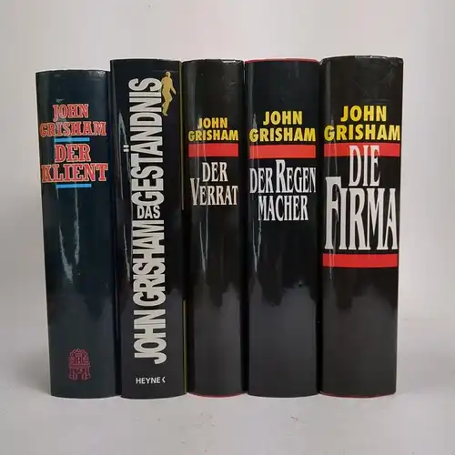 5 Bücher John Grisham: Klient, Geständnis, Verrat, Regenmacher, Firma. Hardcover