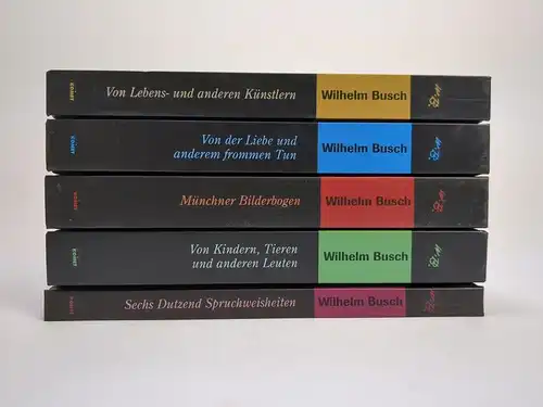 5 Bücher Wilhelm Busch, Bildgeschichten, Humor, Komet Verlag, 5 Bände