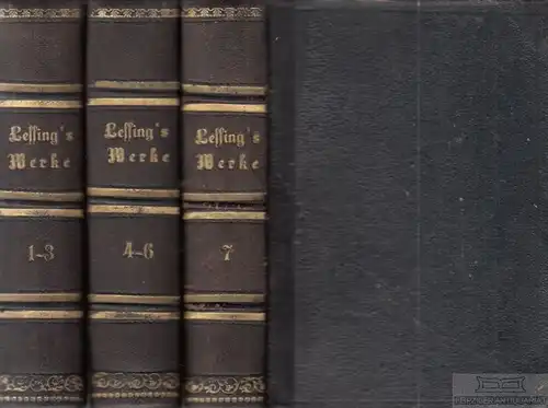 Buch: Lessings Werke ( in 7 Teilen), Lessing, Gotthold Ephraim. 7 in 3 Bände