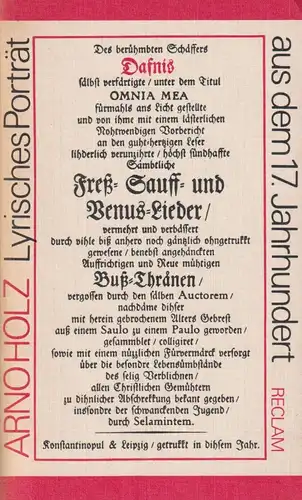 Buch: Dafnis, Holz, Arno. Reclams Universal-Bibliothek, 1983, gebraucht, gut