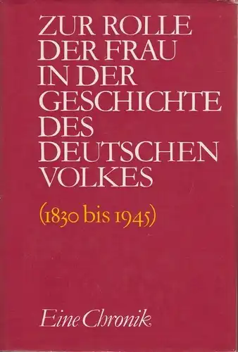 Buch: Zur Rolle der Frau in der Geschichte des deutschen Volkes (1830... Arendt