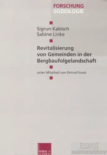 Buch: Revitalisierung von Gemeinden in der Bergbaufolgelandschaft, Kabisch. 2000